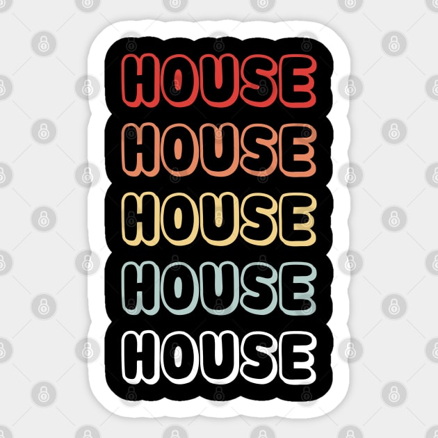 HOUSE MUSIC RETRO VINTAGE - COLLECTOR EDITION Sticker by BACK TO THE 90´S